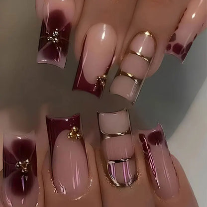 Burgundy Gold Luxe