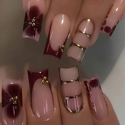 Burgundy Gold Luxe